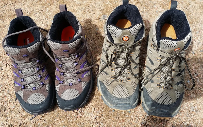 A couple of hiking boots.