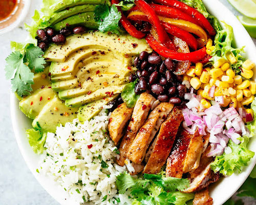 Fajita Chicken Burrito bowl