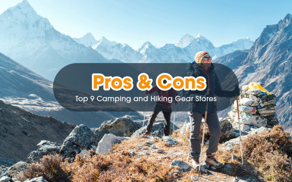 Two hikers standing at the snowy mountain top.