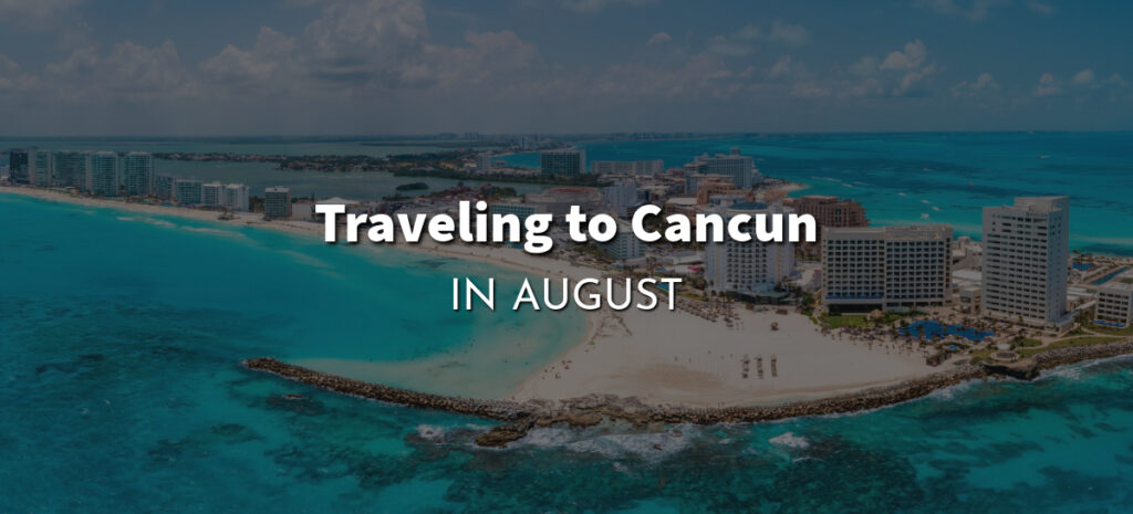 A beautiful sunny beach view of Cancun.