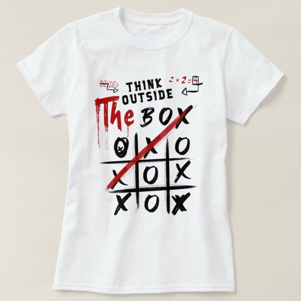 Think outside the box T-shirt design