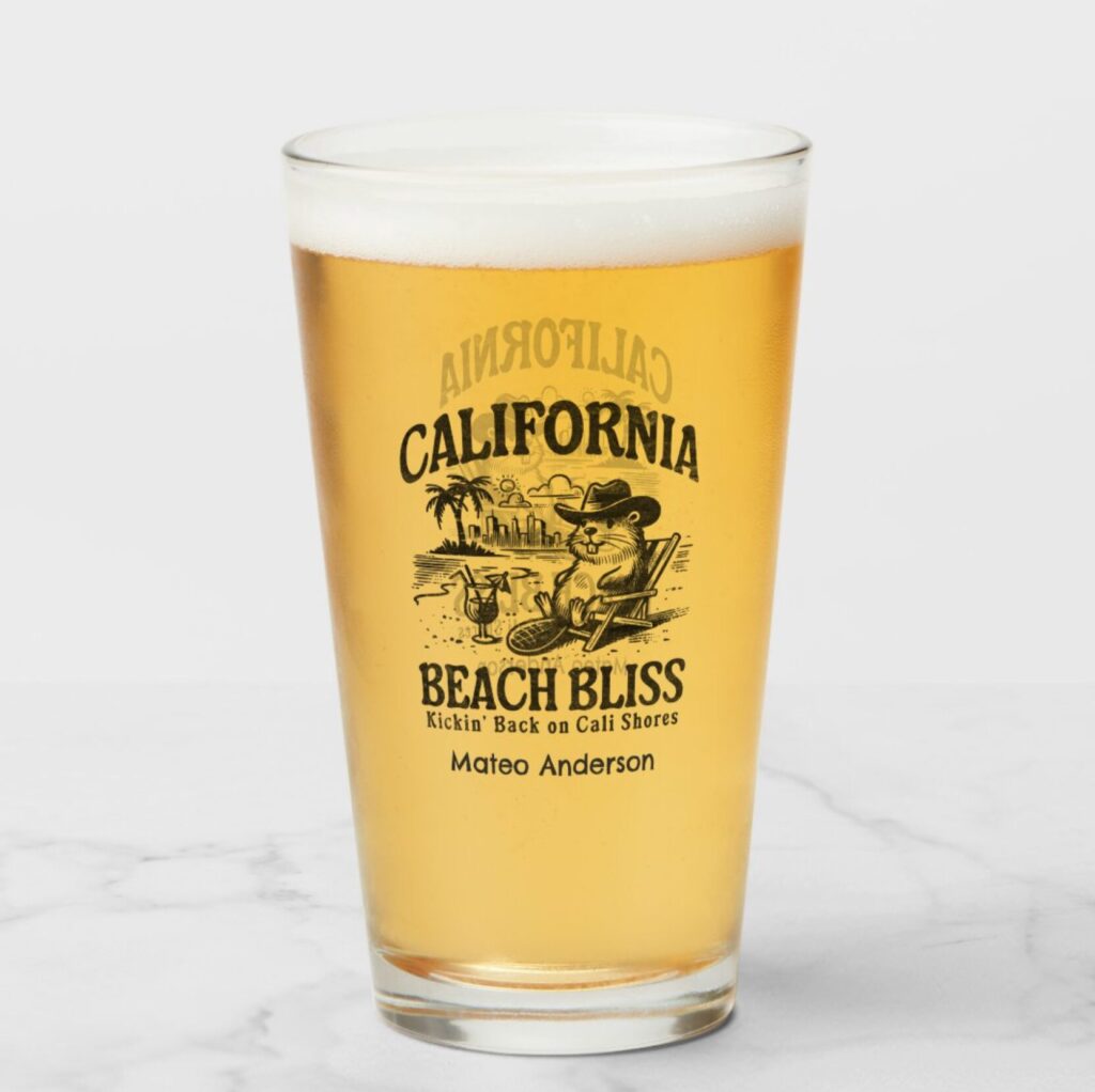 Personalized Beer glass by Bimble Life