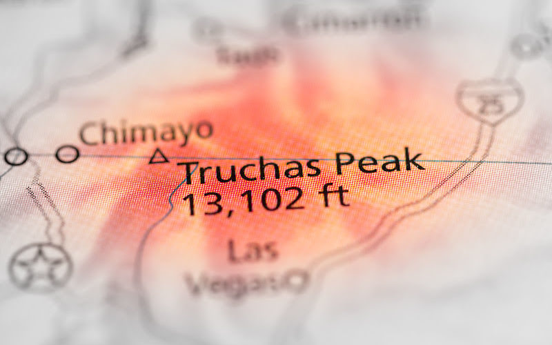 Graphic map of Truchas Peak