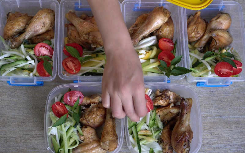 Prepping lunch boxes